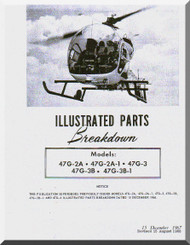 Bell Helicopter 47 G-2A , G-2A1, G-3 , G-3B, G-3B-1 Illustrated Parts Catalog  Manual  - 1967