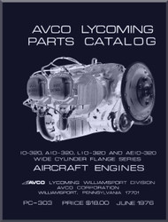 Lycoming IO-320, AIO-320, LIO-320 and AEIO-320  Aircraft Engine Parts Manual   PC-303 - 1976