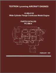 Lycoming O-360-C1G Wide Cylinder Flange Models  Aircraft Engine Parts Manual   PC-306-4  February 1987