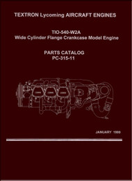 Lycoming TIO-540-W2A Aircraft Engine Parts Manual   PC-315-11