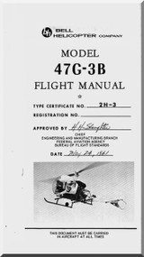 Bell Helicopter 47 G-3B Flight  Manual - 1961