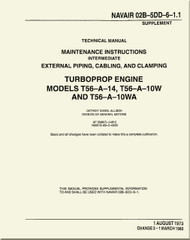 Allison T56-A14, -10W. -10WA ,  Aircraft Engine Maintenance Instructions   Manual 02B-5DD-6-1.1  -1972
