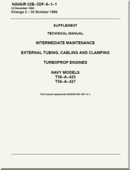Allison T56-425,  427 ,  Aircraft Engine Maintenance Instructions   Manual 02B-5DF-6-1-1  - 1988