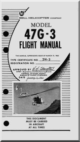 Bell Helicopter 47 G-3 Flight  Manual  - 1961