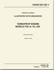 Allison T56-A-16 and A-423 ,  Aircraft Engine Illustrated Parts Breakdown   Manual 02B-5DE-4 1995