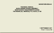 Allison T56 (All Models ) Aircraft Engine Quck Engine Change Assembly Maintenance Requirements Cards   Manual 02B-5DD-6-3 1977