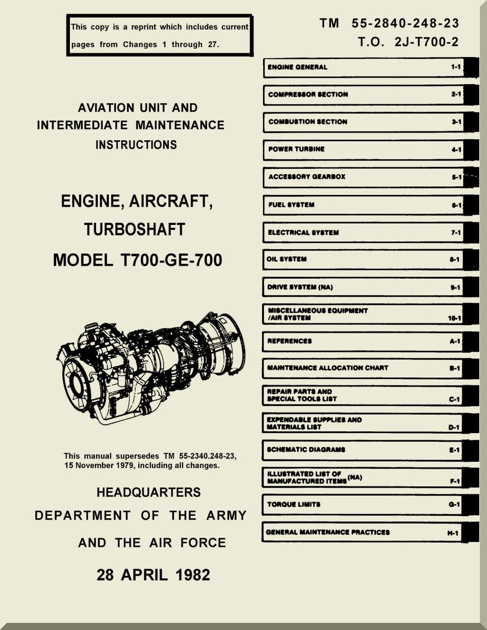 Ge T 700 Ge 700 Aircraft Turbo Shaft Engine Intermediate Maintenance Manual 2j T700 2 Aircraft Reports Aircraft Manuals Aircraft Helicopter Engines Propellers Blueprints Publications