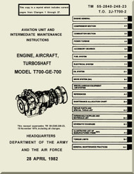 General Electric T-700-GE-700 Aircraft Turbo Shaft Engine Intermediate Maintenance Manual 2J-T700-2