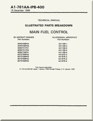 General Electric F404-GE-400 / 402  Aircraft Turbofan Engine Illustrated Parts Breakdown Main Fuel Control   Manual A1-761AA-IPC-400