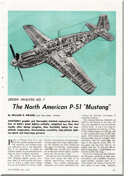 North American Aviation P-51 Aircraft Design Analysis N.7 Manual - 1944 (vieP-51 Mustang Design Analysis 