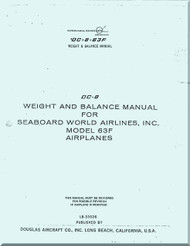 Douglas DC-8 -63F Aircraft Weight and Balance  Manual - 