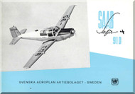 SAAB 91 D Safir Aircraft Technical Brochure Manual - 