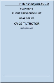 Boeing / Bell Helicopter CV-22 TiltRotor Scanner's Flight Crew Checklist Manual 1V-22(C)B -1CL-2