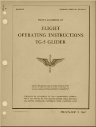 Aeronca  TG-5  Glider Aircraft  Operating  Instructions  Manual  - 1942