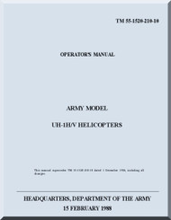 Bell Helicopter UH-1H / V  Helicopter Operator Manual  - TM 55-1520-210-10 