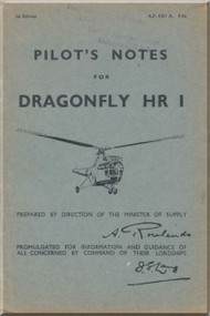 Westland - Sikorsky Dragonfly H. R. I  Helicopter Pilot's Notes Manual A.P. 4301A -PN