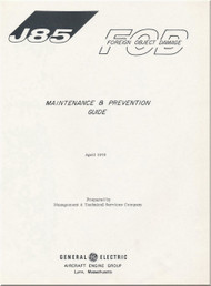 General Electric J85 Aircraft Turbo Jet Engine Maintenance & Prevention Guide  Manual - Foreign Object Damage - 1978