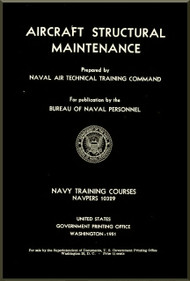 Aircraft Aircraft Structural Maintenance  NAVY Training Courses Manual  - 1951 NAVPERS 10329