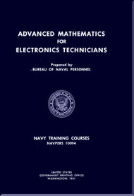 Aircraft Advanced Mathematics for Electronics Technicians Training Courses Manual  - 1951 - NAVPERS 10094