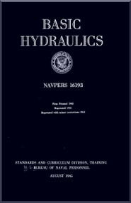 Aircraft Basic Hydraulics  NAVY Training Courses Manual  - 1952 -  NAVPERS 16193