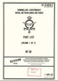 Northrop NF-5 B Aircraft Illustrated Parts  Manual - EO 05-NF5AB-4 - Volume 1 of 2 - 1969