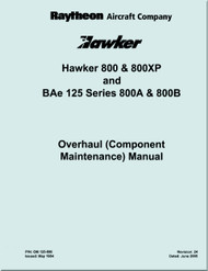 Hawker Raytheon Beechcraft DH / BH / HS / BAe  125 / Hawker 800 / 800XP Aircraft  Overhaul Component  Maintenance Manual