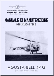 Agusta Bell Helicopter 47 G  Maintenance Manual  ( Italian Language  ) -  Manutenzione , 1955