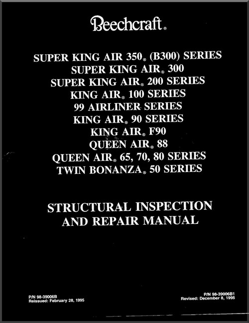 Beechcraft Twin Engines Aircraft Structural Repair   Manual