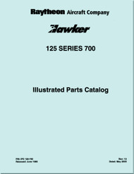 Raytheon Beechcraft  Hawker  125 series 700   Aircraft Illustrated Parts Catalog  Manual