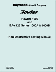 Raytheon Beechcraft  Hawker  1000 BAe 125 Series 1000 Aircraft Non-Destructive Testing    Manual