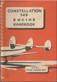 Lockheed Constellation 749 Series Aircraft Engine Handbook Manual -  BOAC
