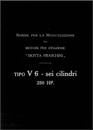 Isotta Fraschini Aviazione  Tipo 6 - 250 Hp  Aircraft Engine Manual