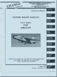Vought F8 H " Crusader " Aircraft Flight Manual 01-45HHE-1