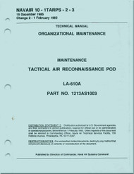 Grumman F-14 A, B, D  Aircraft Organizational Maintenance Manual - Tactical Air Reconnaissance Pod - NAVAIR 10-TARPS-2-3