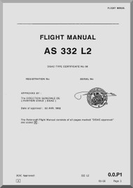 Aerospatiale AS 332 L2  Super Puma  Helicopter Flight Manual  ( English Language )