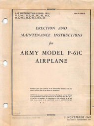 Northrop P-61  C Aircraft Erection and Maintenance Manual - 01-15FC-2 - 1945