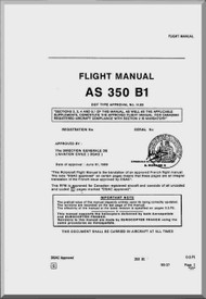 Aerospatiale AS 350 B1 Helicopter  Flight Manual  ( English Language )