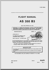 Aerospatiale AS 350 B3  Helicopter  Flight Manual  ( English Language )