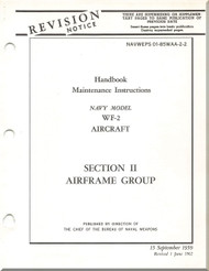 Grumman E1B ( WF-2 ) Aircraft Maintenance Manual - Airframe Group - 01-85WAA-2-2 - 1962