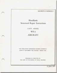 Grumman E1B ( WF-2 ) Aircraft Structural Repair Manual - 01-85WAA-3 - 1962