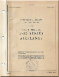 Consolidated B-32 Aircraft Structural Repair Manual - 01-SEQ-3 -1945
