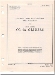 WACO CG-4A Glider Hadrian Aircraft Erection and Maintenance Manual - TO 09-40CA-2 - 1944