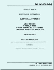 Lockheed C-130 B, E, H Aircraft Maintenance Instructions Manual - Electric Systems - 1C-130B-2-7 - 1980