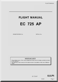 Eurocopter EC 725 Helicopter Flight  Manual AP  ( English Language )