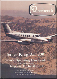 Beechcraft Super King Air 200 Aircraft Pilot's Operating Handbook and Flight Manual - 1978