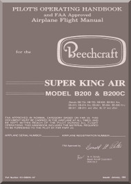 - Beechcraft Super King Air B200 & B200C Aircraft Pilot Operating Handbook and Flight Manual - 1981