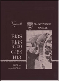 Beechcraft E18S, E19S 9700, G18S, H18 Aircraft Maintenance Manual - 1964