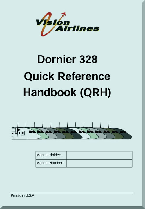 Fairchild Dornier 328-100 Aircraft Airplane Quick Reference Handbook Manual 