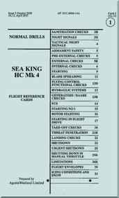 Westland Sikorsky Sea King HC Mk.4 Helicopter Flight Reference Cards Manual -