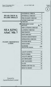  Westland Sikorsky Sea King ASaC Mk.7 Helicopter Flight Reference Cards Manual - Rear Crew & Daare Drills